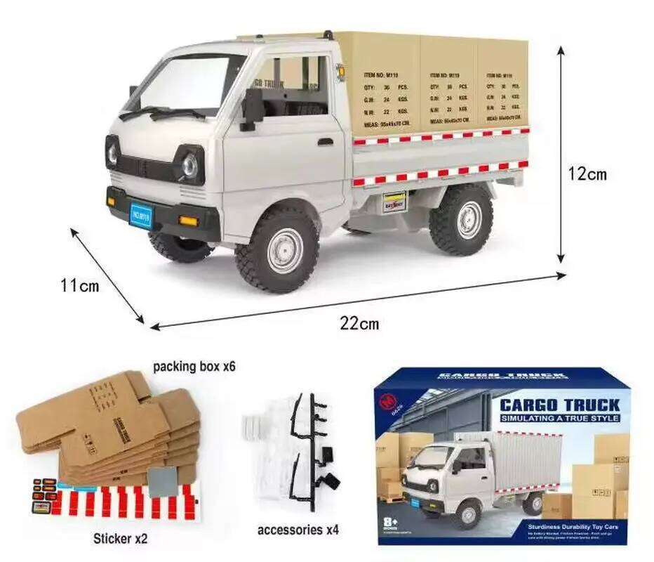 Wpl D12 Rc Car 1:10/1:16 Scale Electric Toy Model Simulation Drift Climbing Truck With Led Lights For Boys Christmas Gift Y260131