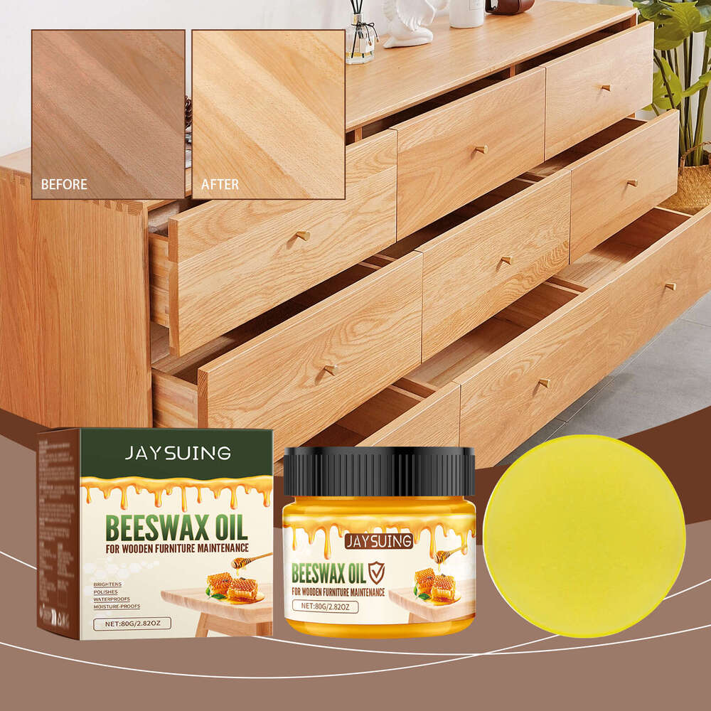 Wooden Furniture Care Long-lasting Moisturizing Restores Warm Luster Natural Beeswax Wood Oil S260202