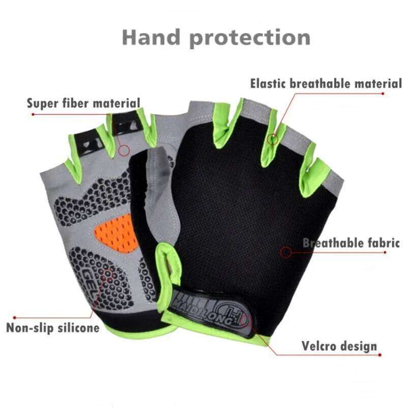 Gym Women Men Weightlifting Dumbbell Fitness Sport Training Exercise Non Slip Breathable Fingerless Cycling Gloves XJ260202