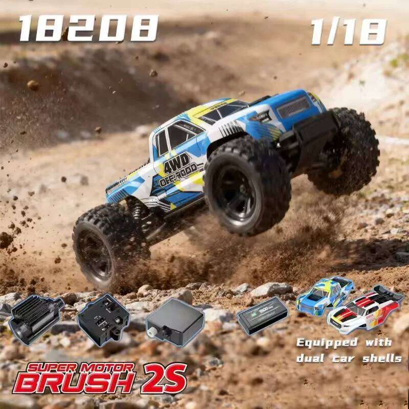 MJX Hyper Go 18208 1/18 Monster Truck 4WD 30km/h Off Road Vehicle 2.4G Remote Control RC Car Toy Gift for Birthday Christmas Y260131