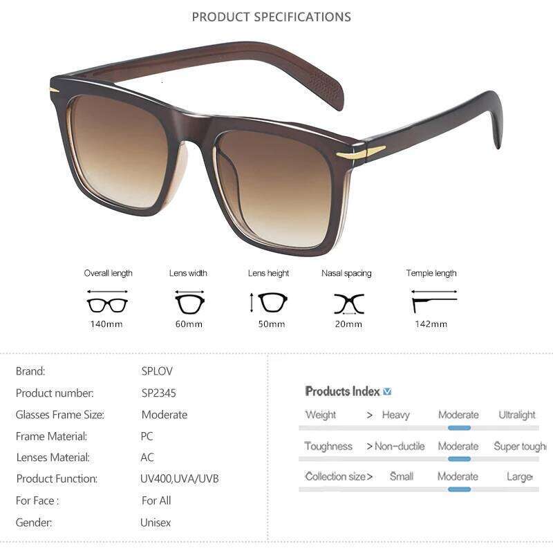 Vintage Square Sunglasses Men Anti-Blue Light Glasses Fashion Gradient Driving Shades Leopard Black Brand Oculos H260202