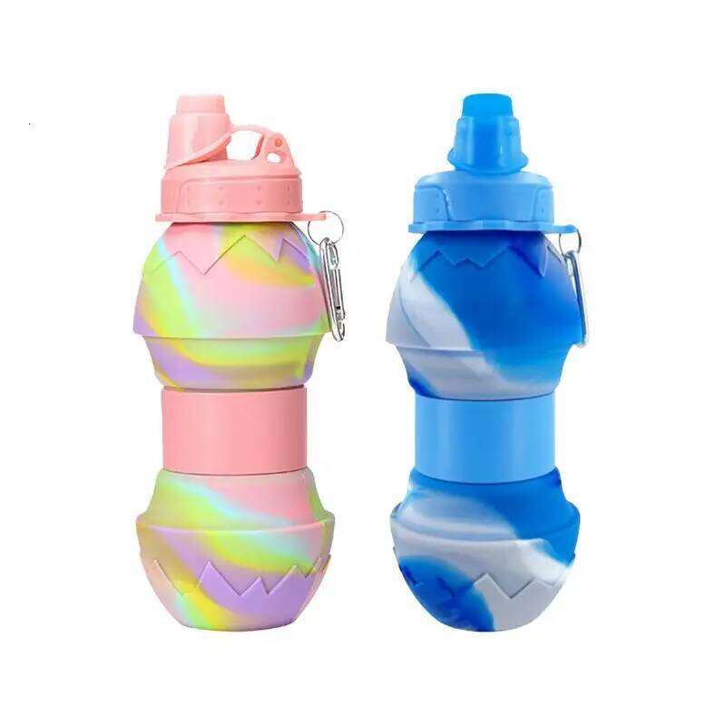 700ML Silicone Foldable Beverage Portable Hiking Cup Reusable Plastic Cups Outdoor Travel Gym Water Bottle Z260202