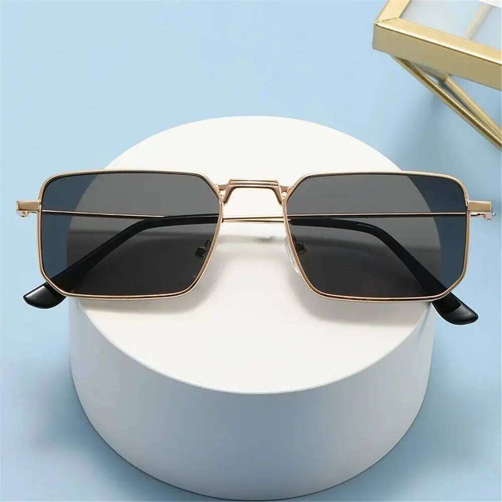 Retro Rectangular Sunglasses Men Women Brand Designer Fashion Metal Frame Glasses Classic Outdoors Driving Shades Uv400 Gafas H260202