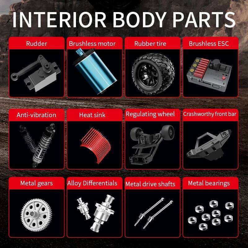 KF18 1:14 4WD RC Car Off-Road Racing High Speed Brushless Motor 2.4G Remote Control Cars 75km/H Truck With LED Light Toy Y260131