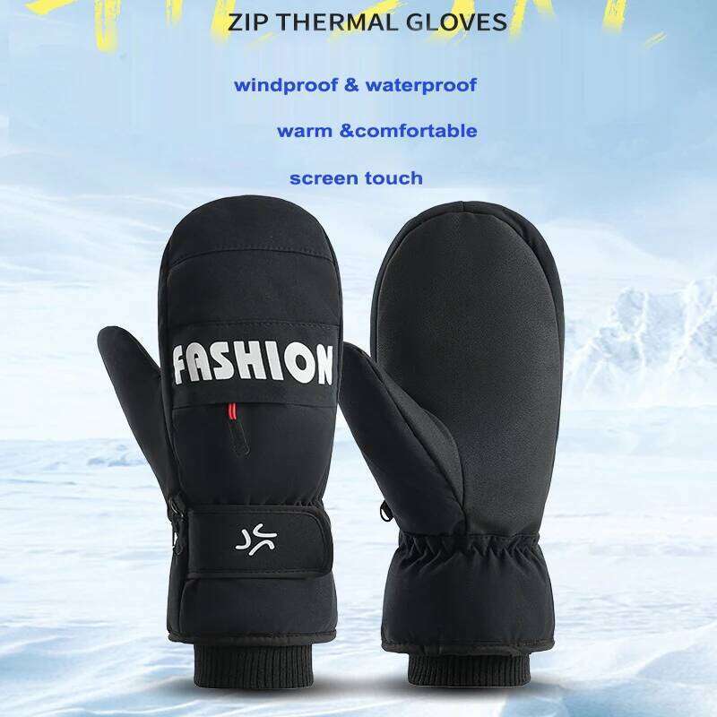 Winter Skiing Waterproof Snowboarding Touch Screen Thermal Thick Snow Windproof Gloves Men Women Snowmobile Warm Mittens XJ260202