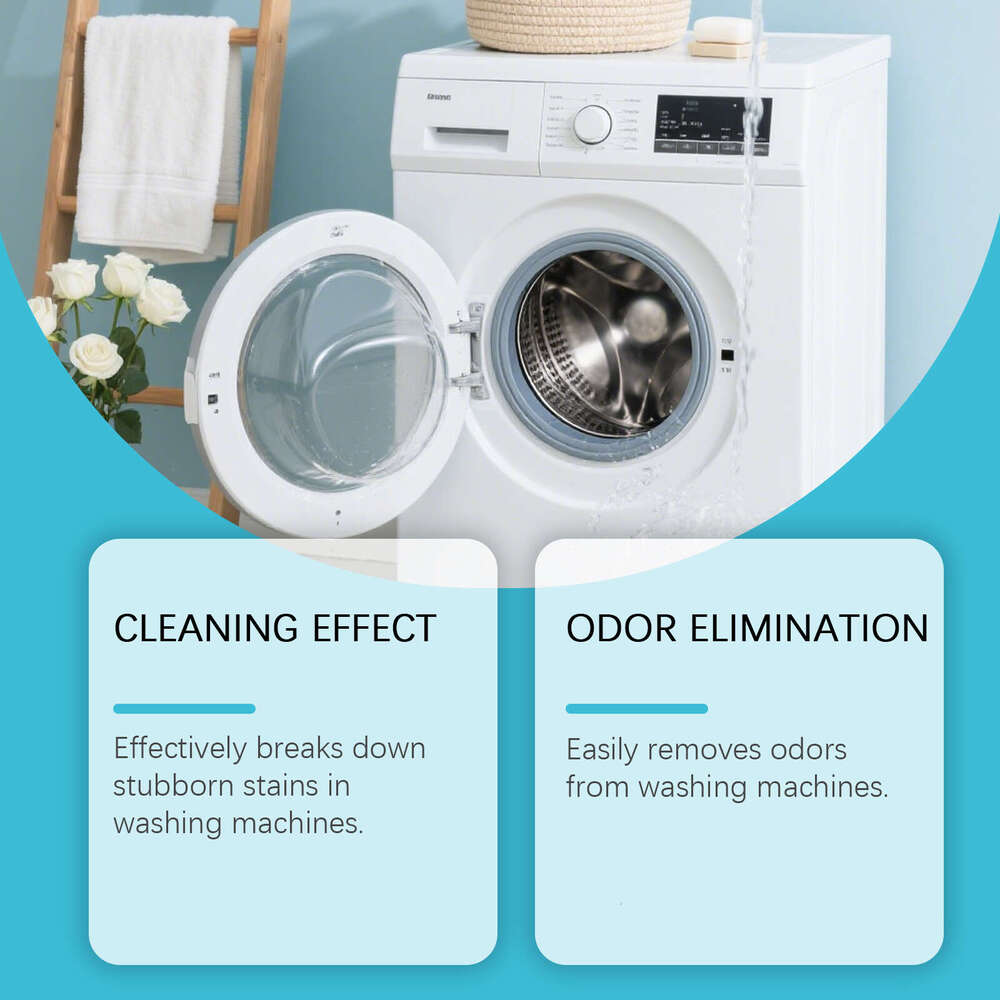 Jakehoe Washing Machine Tablets Daily Household Drum Washer Gentle Cleaning Stains Scale Odors S260202