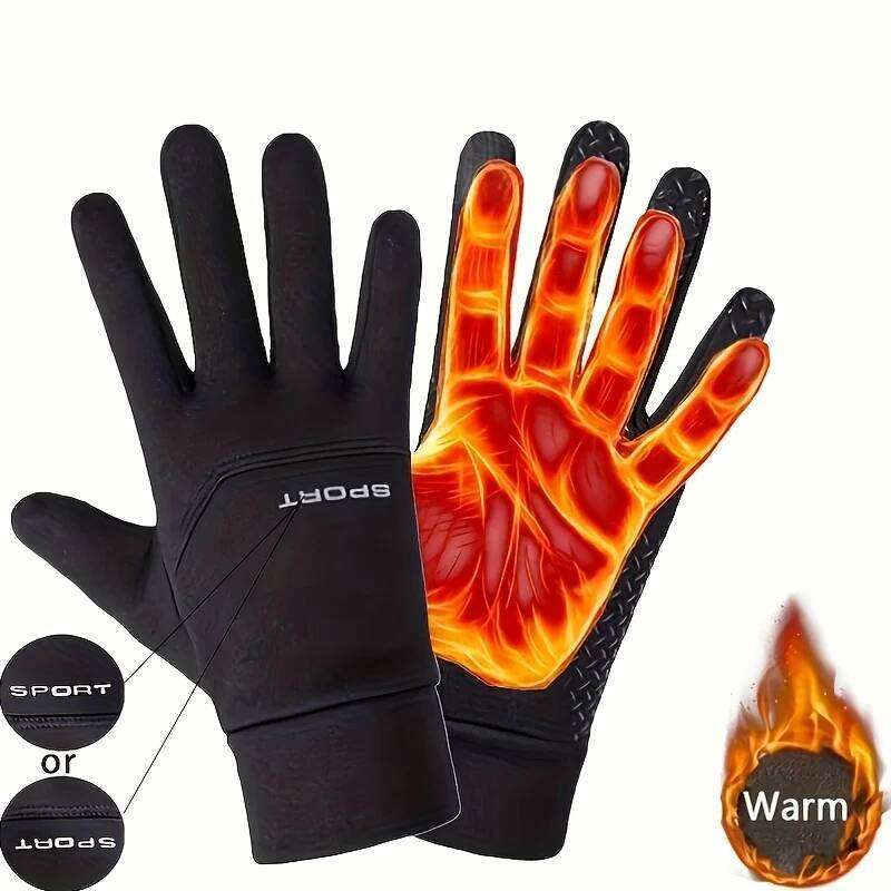 Winter Gloves, Suitable for Running, Cycling, Driving, and Hiking - Windproof, Cold Proof, Warm, Knitted Polyester, Non Slip XJ260202