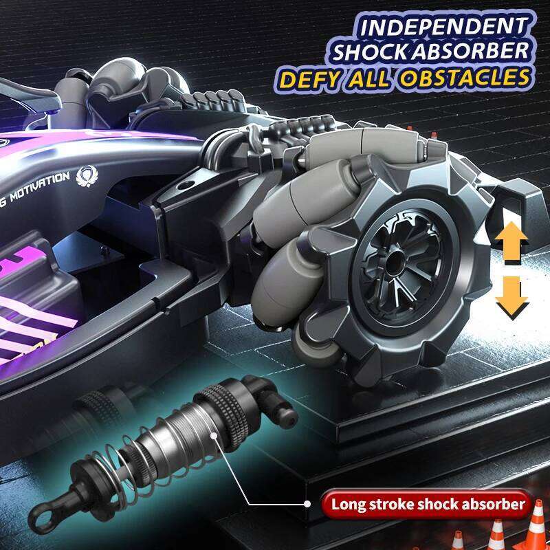 Q186 Single Hand Gesture Double Cool Light Spray Rc Racing Toy Remote Control Stunt Car Toys for Boys Gifts Y260131