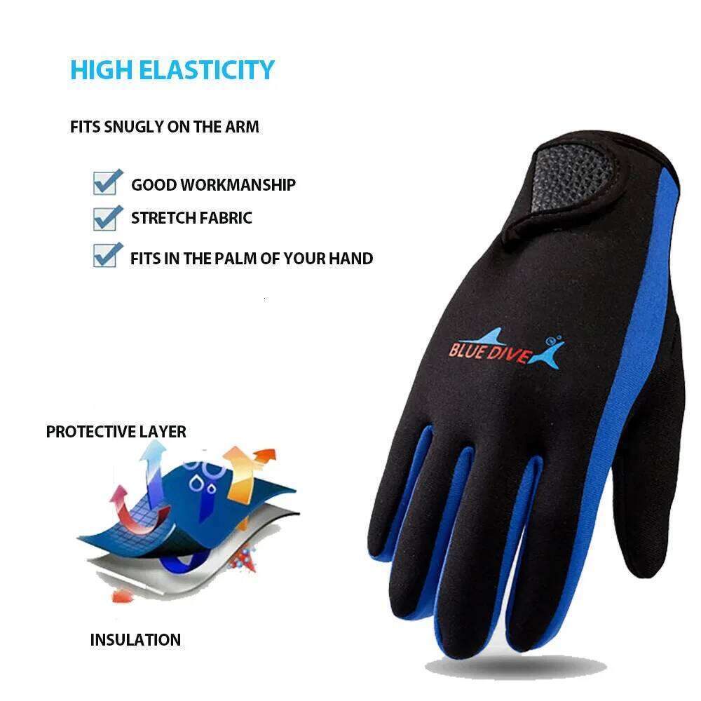 1.5mm Wetsuit Neoprene Fishing Spearfishing Paddling Thermal Anti-Slip Surfing Gloves Diving Equipment XJ260202