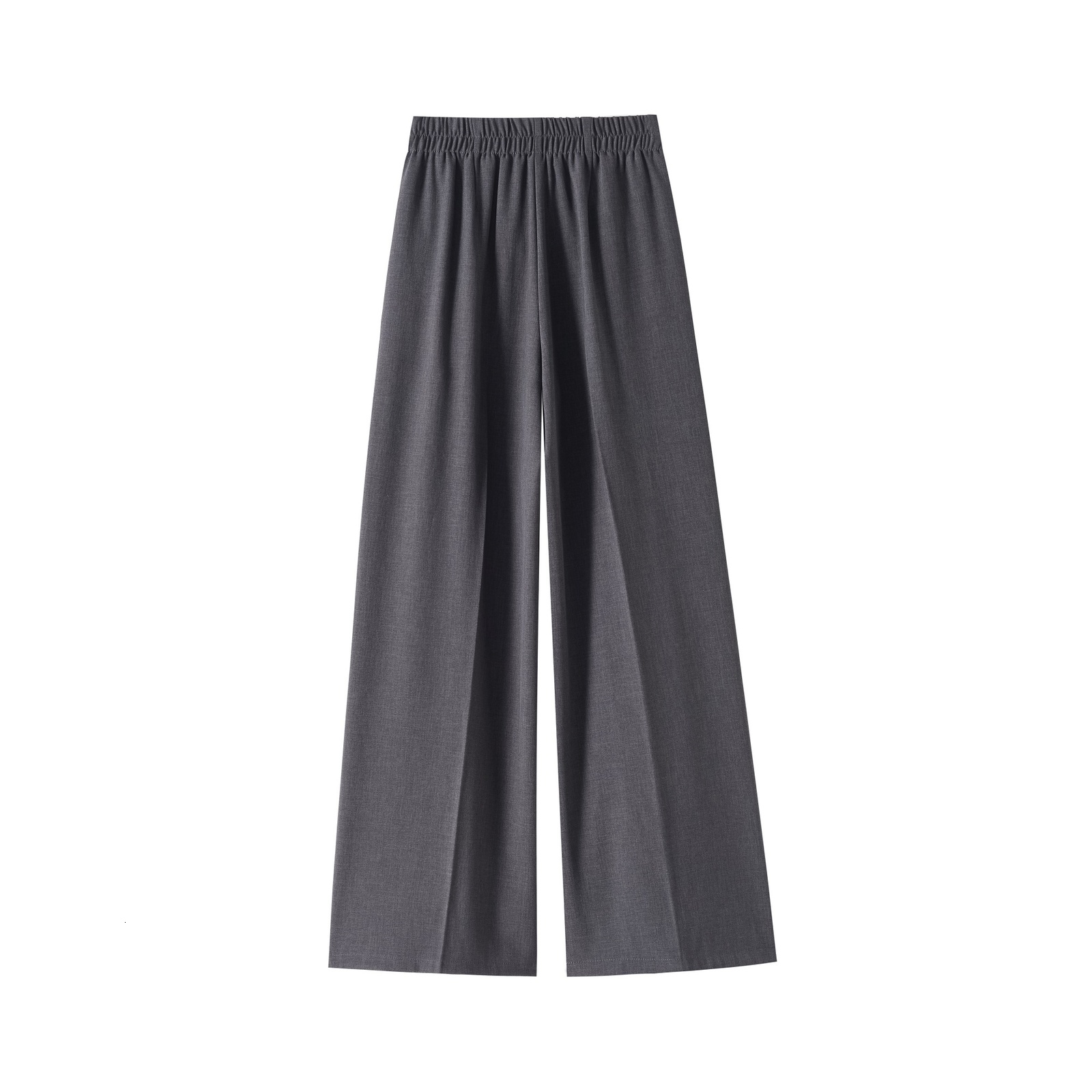 Old Money Style Gray LaceUp Suit WideLeg Pants for Women Autumn 2025 Draped Loose HighWaist StraightLeg Trousers FloorLength Pants 240807