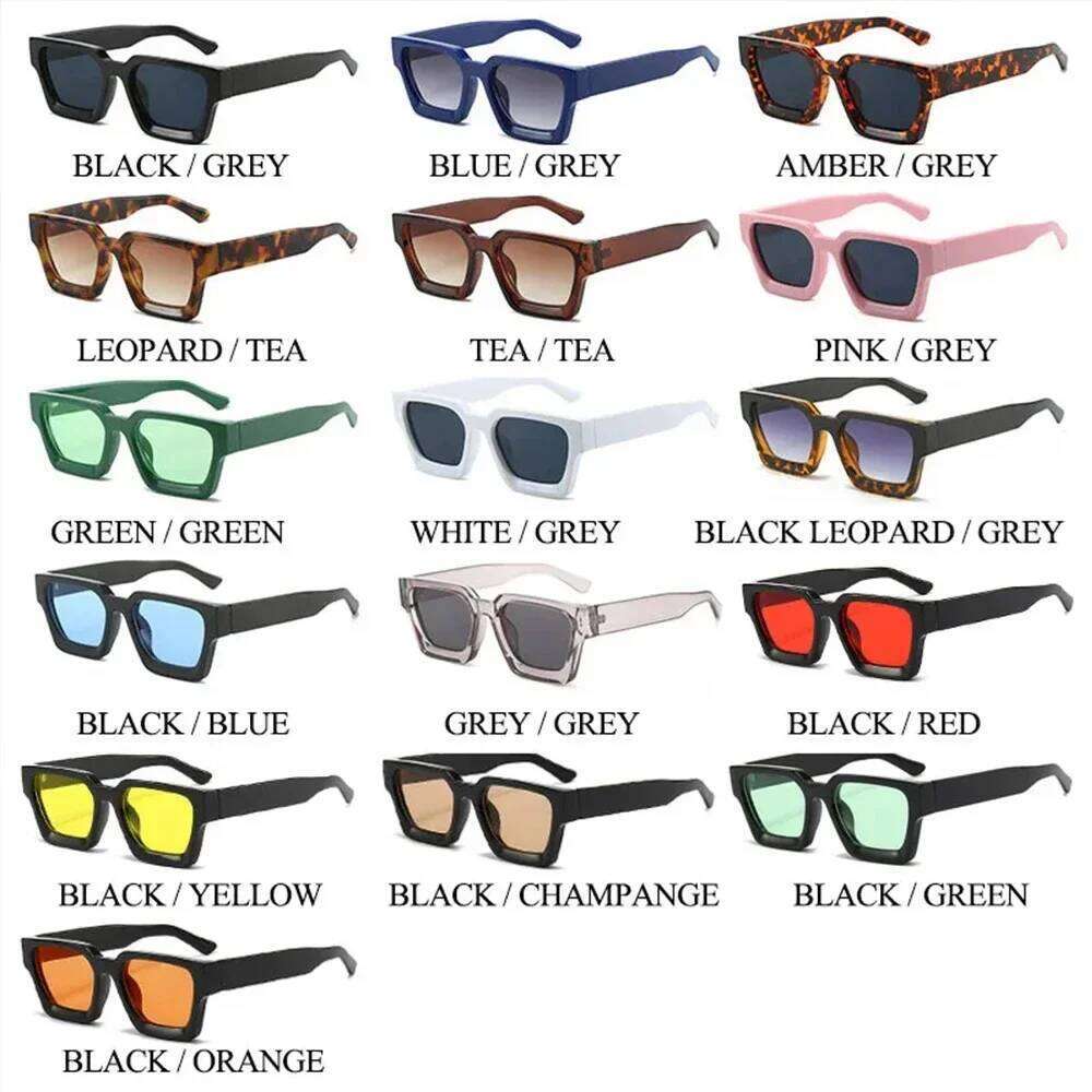 JNPCXI Fashion Square Women Luxury Sunglasses Retro Gradient Blue Designer Men Trending Sun Glasses Shades UV400 H260202