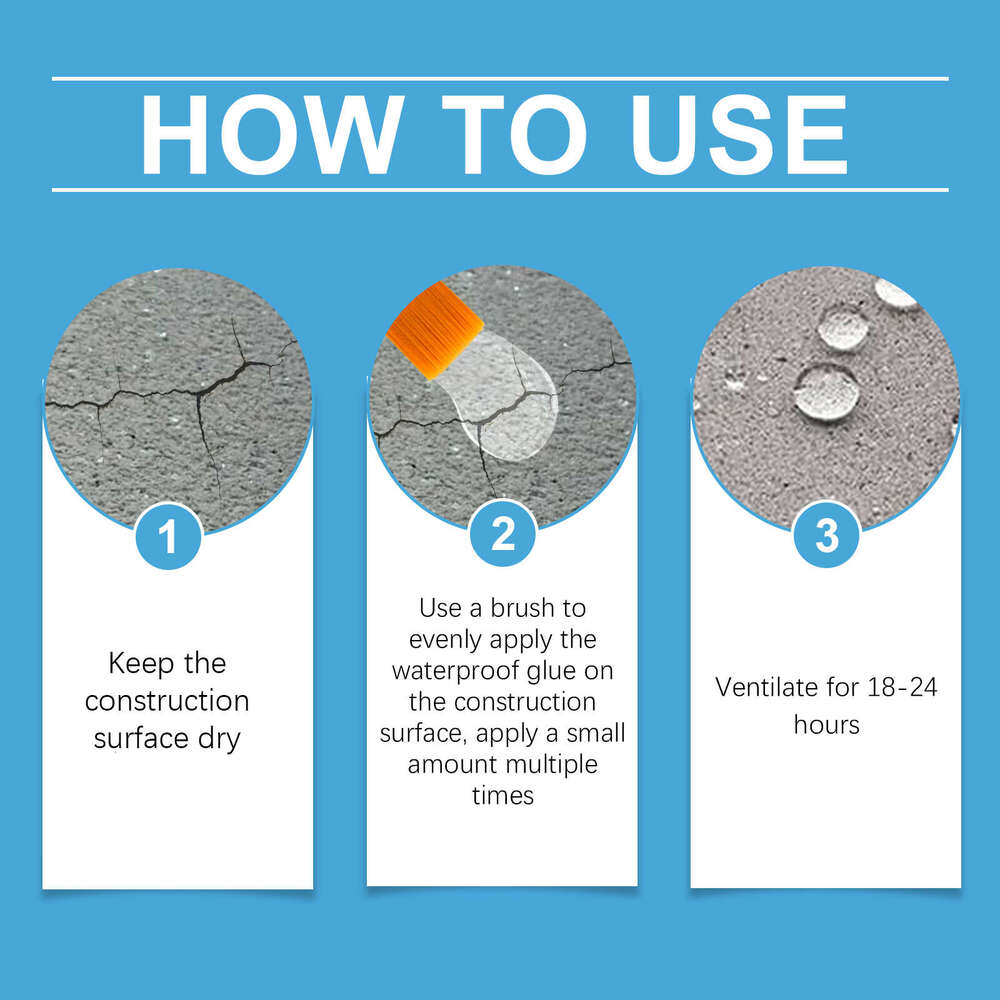 Construction Site Household Waterproof Exterior Wall Roof Invisible Sealing Transparent Coating Glue S260202