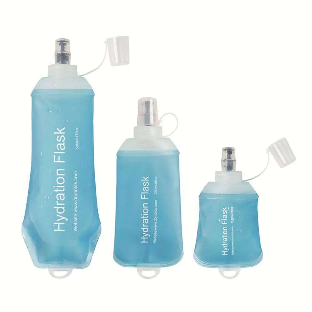 Ultralight TPU Folding Soft Flask Blue Collapsible Bottle Water Bag Hydration Pack 500ML 250ML 150ML Z260202