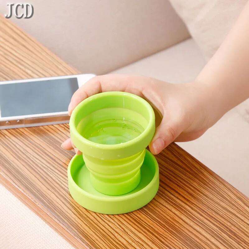 Folding Cup150ml Food Grade Silicone Water With Cleaning And Storage For Outdoor Travel Portable Retractable Cup Z260202