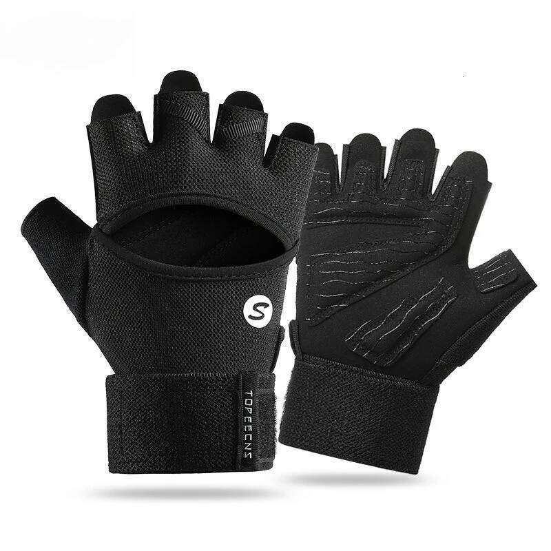 Gloves Outdoor Extended Wrist Guards Protection Cycling Horizontal Bar Non-slip Sports Fitness Half Finger XJ260202