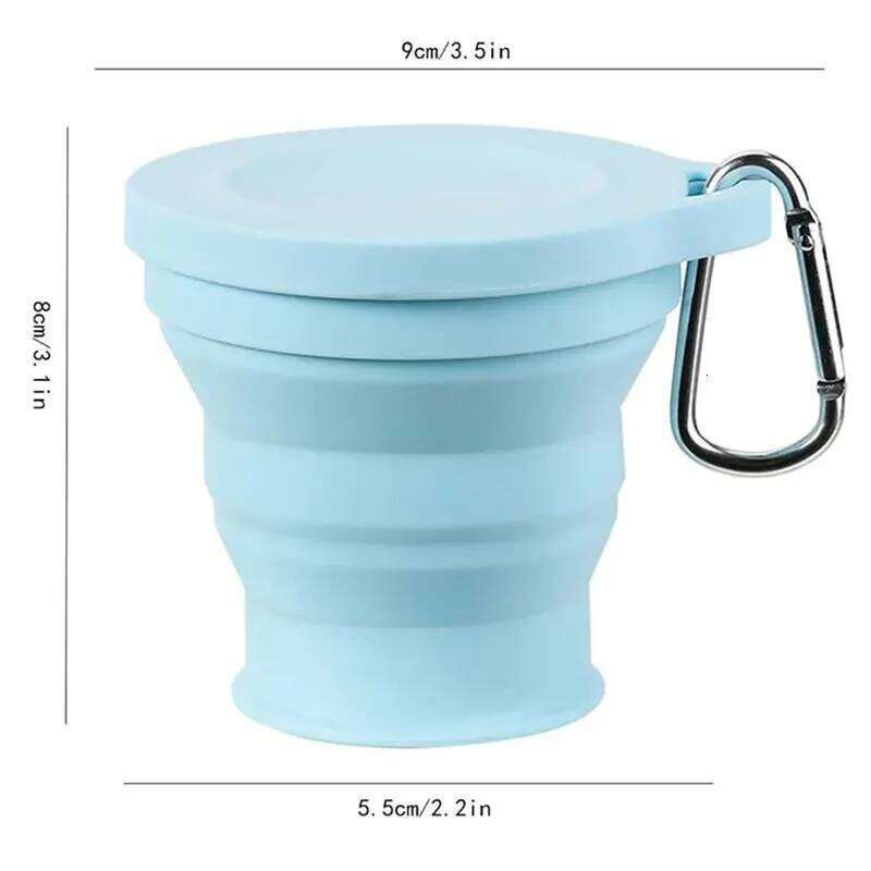 AWAH Water Outdoors Folding With Hanging Hole Travel Portable Washing Fashion Silicone Cup Z260202