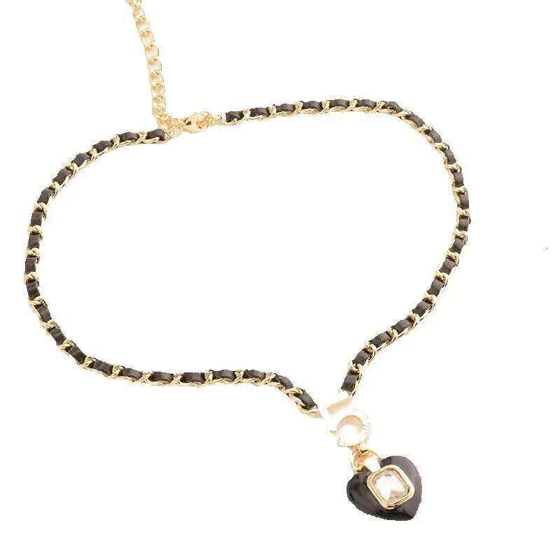 Earrings Gold Necklace Plated Leather 1 1 Chain with Number 5 and Heart Cubic Zirconia Accents for Daily Wear and Special Occasion Jewellery Gift High