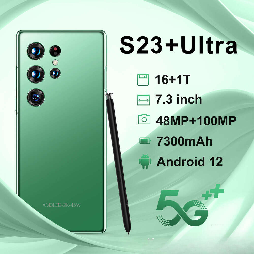 Renowned brand's best-selling foreign trade mobile phone S23Ultra+intelligent all-in-one machine with real memory 16+1T high-definition large scr