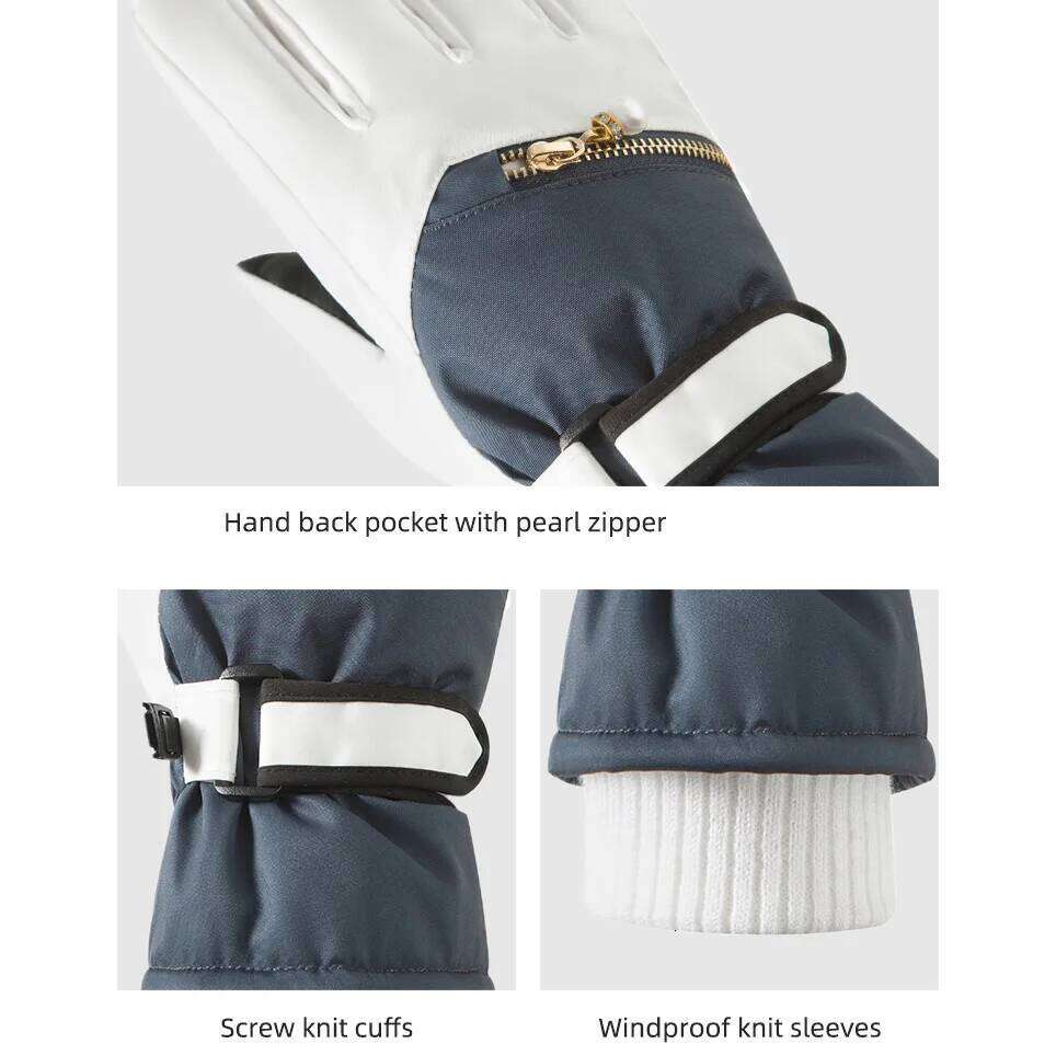 Fashion Warm Ski Mittens Thickened Windproof Outdoor Sports Women's Winter Cycling Gloves XJ260202