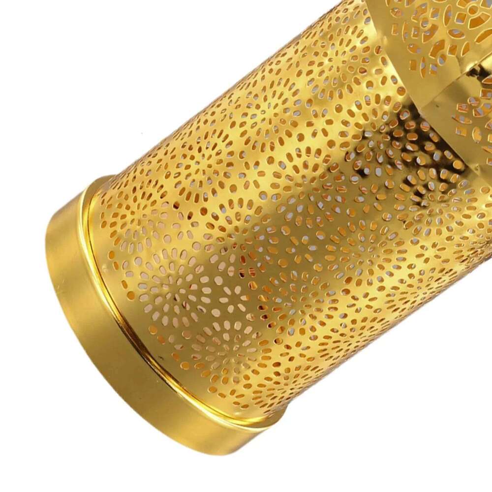 Moroccan Golden Hollow Iron Lantern Ramadan Home Decor Light Ornaments Hanging Lamps Outdoor Yard Garden Art Decoration Hot Sale Y260131