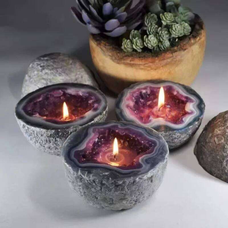 New Creative Bowl Retro Crafts Desktop Decoration Balcony Courtyard Aromatherapy Vintage Resin Candle Holder Y260131