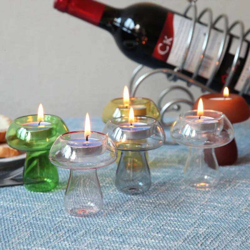 Nordic Handmade Glass Holder, Creative Style, Office/Home Decoration, Candle Holder Suitable for Wedding Celebration Y260131