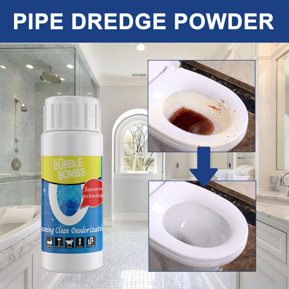 Jaysuing Powder Kitchen Bathroom Pipe Blockage Cleaner Deodorizer for Water Stains S260202