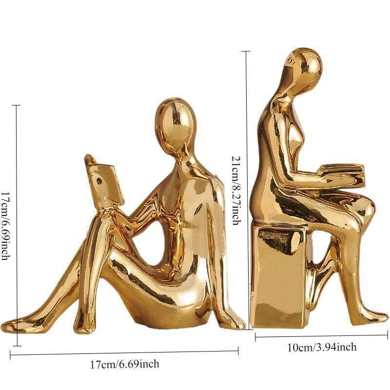 1pcs Bookends, Figure Ornaments, Home Living Room, TV, Wine Cabinet, Office and Study Decorations Y260202