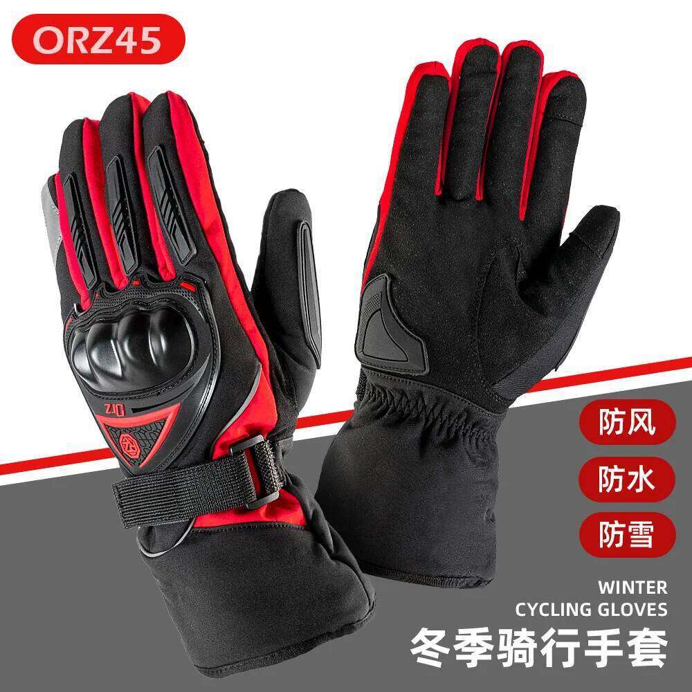 ORZ Motorcycle Windproof Waterproof Guantes Men Motorbike Riding Touch Screen Moto Motocross Gloves Winter XJ260202