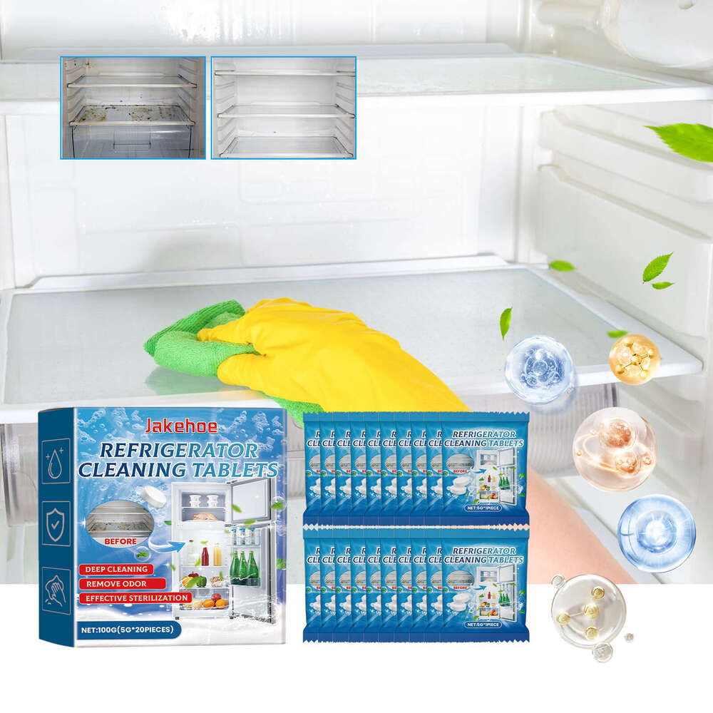 Jakehoe Refrigerator Microwave Oven Grease Odor Removal Multi-purpose Cleaning Tablets S260202