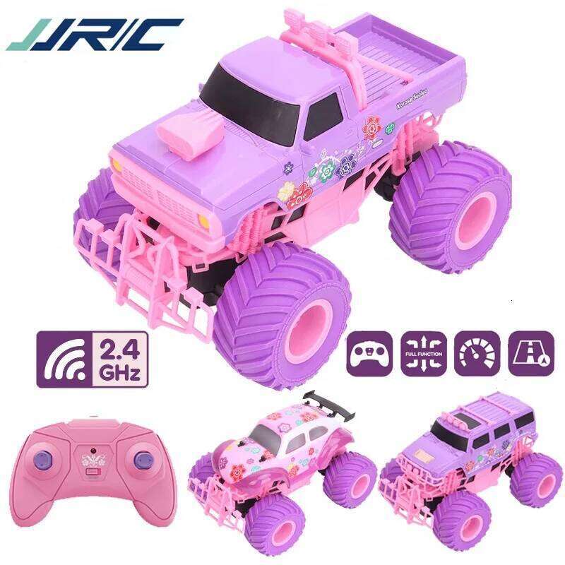 Jjrc Q157 Pink Rc Car Electric Drive Off-Road 2.4G Big Wheel High Speed Purple Remote Control Trucks Girls Toys for Children Y260131