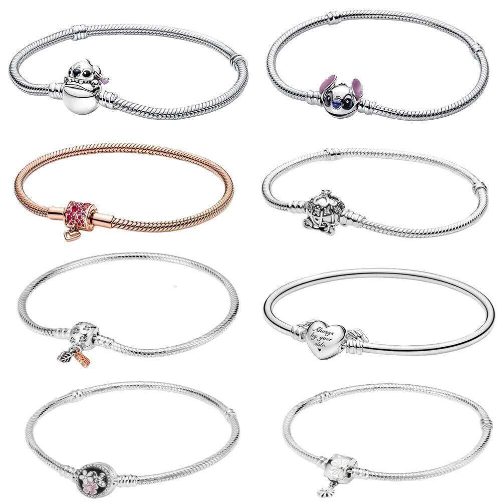 Crown Stitch Snake Suitable for 925 Sterling Silver DIY Bead Bracelet Women's Birthday Party Fashion children's gift H260202