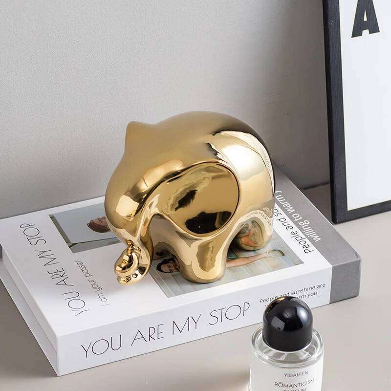 Cartoon Elephant Figurine Boho Decor Ornament Living Room Wine Cabinet DesktopTV cabinet Home Y260202