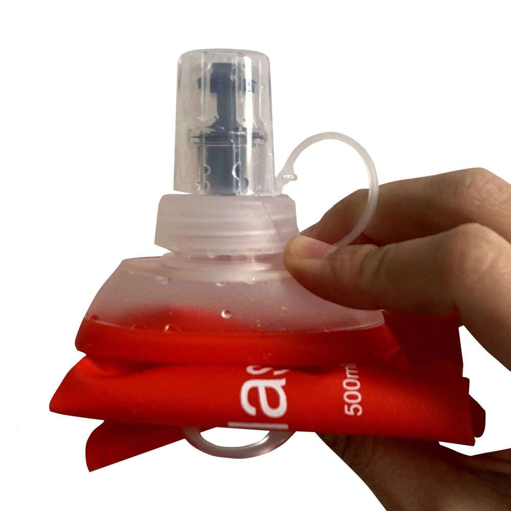 Red TPU Soft 500ml Girl Flask Leak Proof Water Bottle For Trail Running Marathon Cycling Camping Hiking Z260202