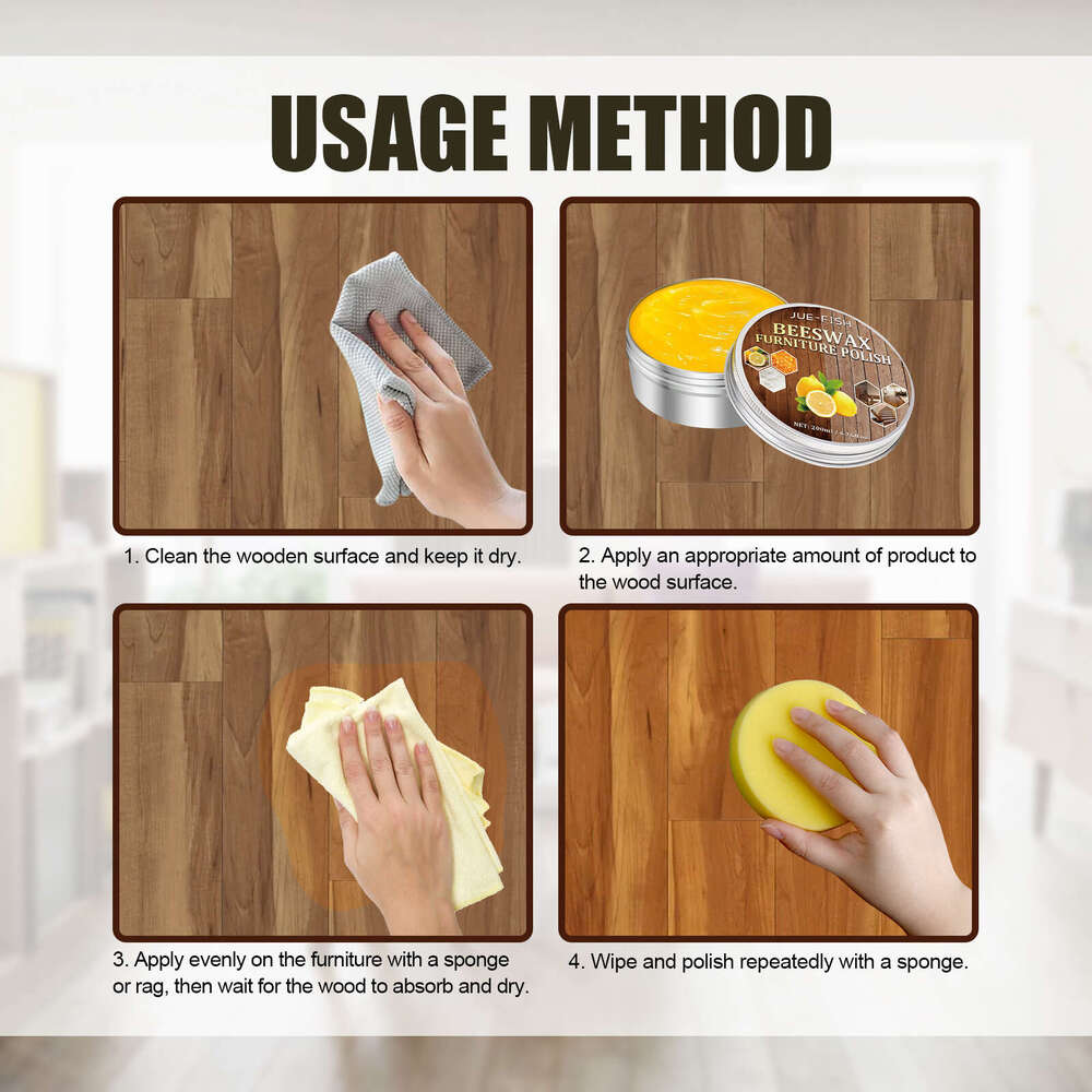 Solid Floor Stain Removal Maintenance Care Red Wood Furniture Polishing Wax S260202
