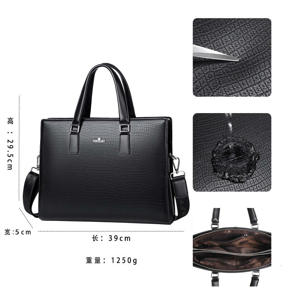 Luxury Shoulder Bags Totes Hobo Crocodile Pattern Briefcase Business Large Capacity Men S Bag Office Gift Multi Compartment Handbag Manufacturer SENYY