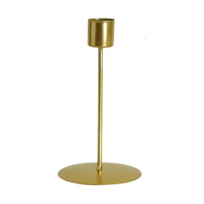 European Style Metal Candle Holders Simple Golden Wedding Decoration Bar Party Living Room Home Decor Candlestick Y260131