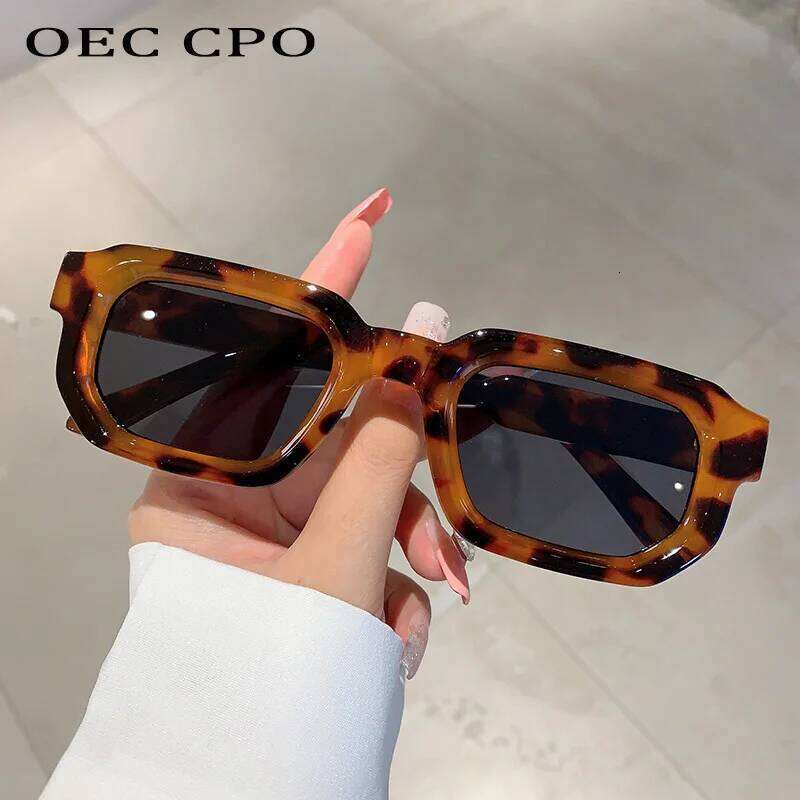 2 Pcs Orange Square Sunglasses Women Men Shades UV400 Driver Goggles Sun Glasses H260202