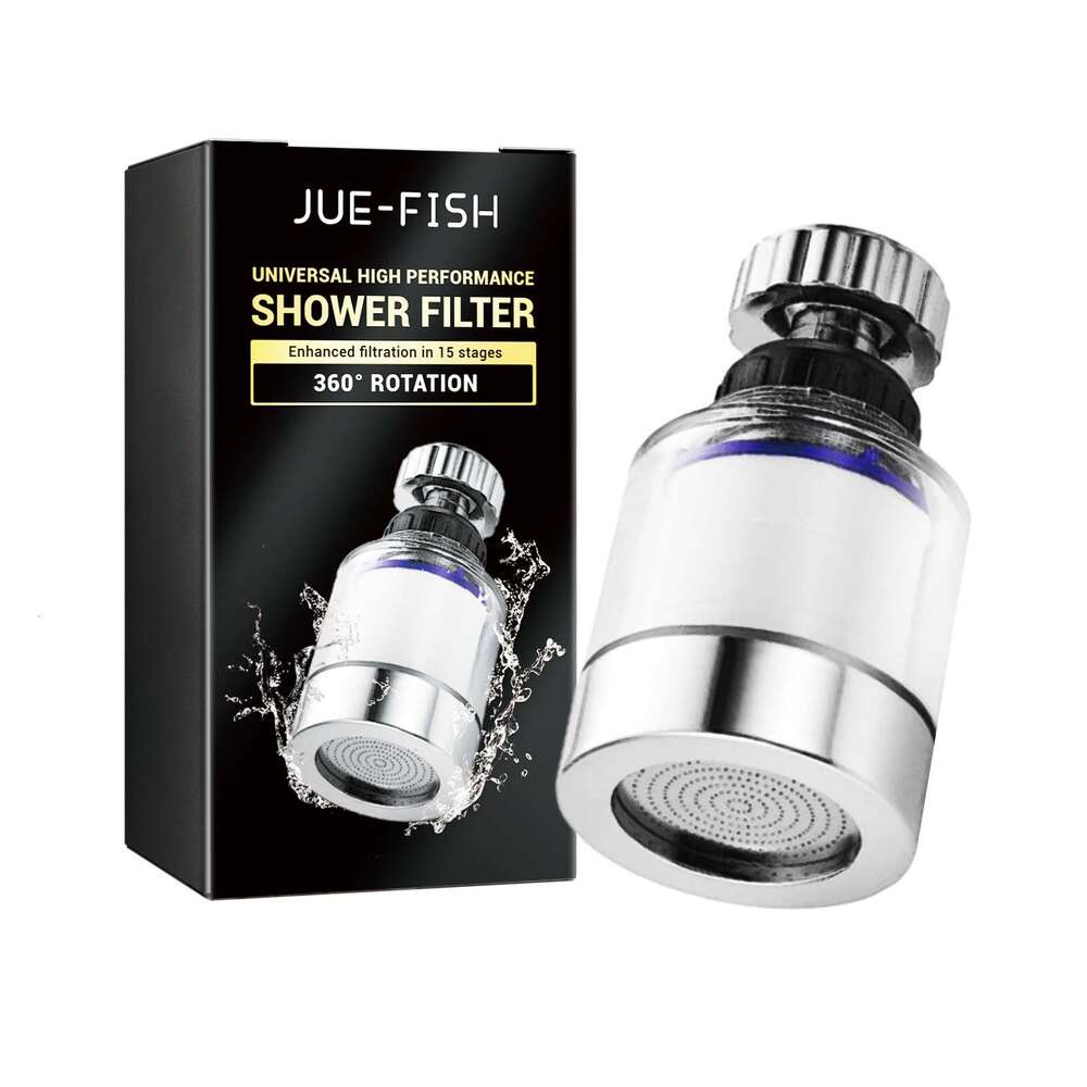 Jue-Fish Faucet 360°Rotating Head Filter Showerhead Outlet Kitchen Household Water Purifier S260202