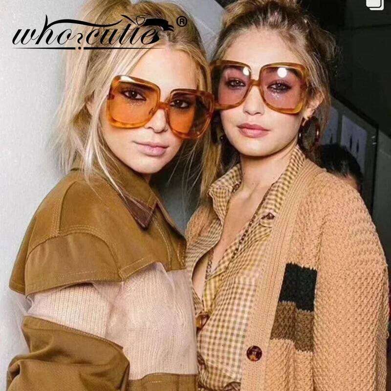 Retro Oversized Sunglasses Women 2023 Brand Design Vintage Square Fashion Big Large Grain Frame Sun Glasses shades Female S273 H260202