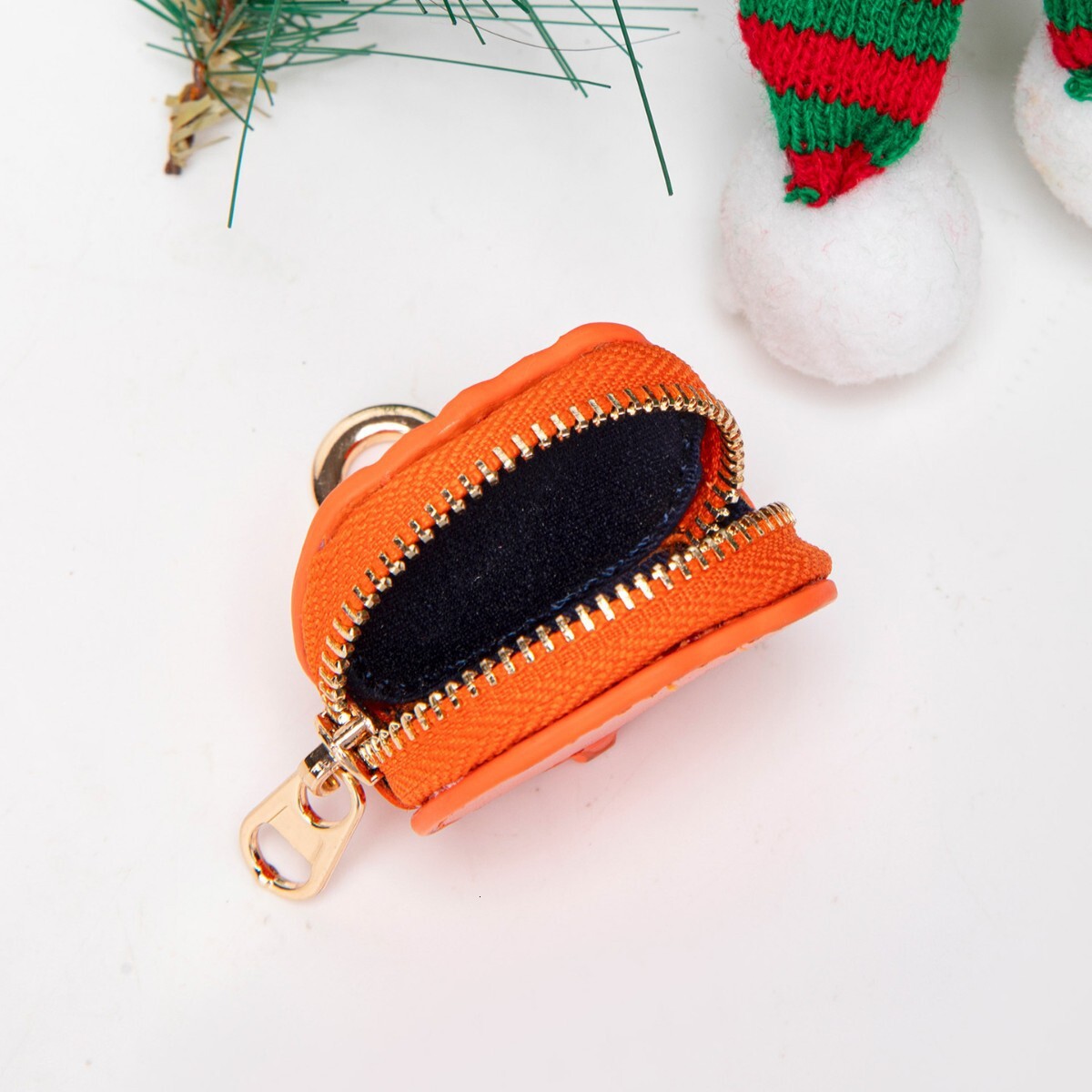 Bag Charm Key Chain Purse Accessory 3D Pumpkin Pendant Keychain Fashion Exquisite Mini Bag Charm Personalized Creative Halloween Gift