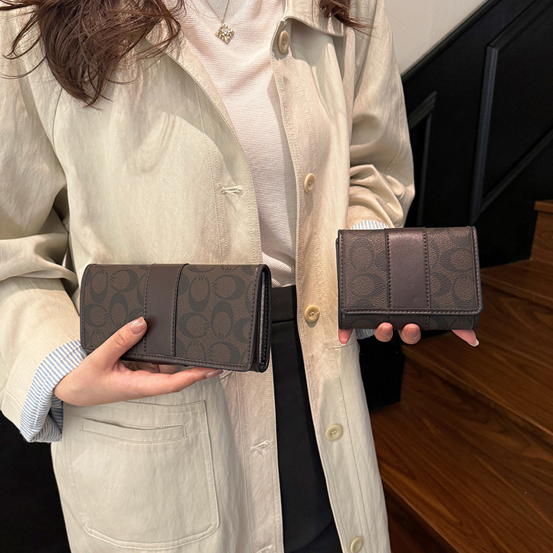 Temperament All Kinds Of Long Purse Women New Senior Sense Foreign Style Change Purse Simple Bag 2026s hot