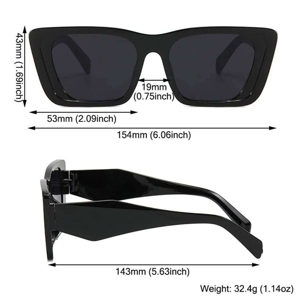 Fashion Square Sunglasses Woman Vintage Cat Eye Design Sun Glasses Female Male Personality Cool Retro Black Cateye Oculos H260202