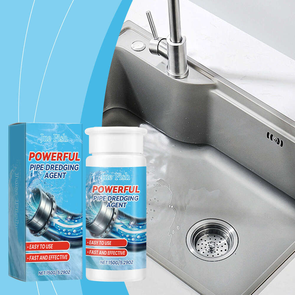 JUE FISH Pipe Drain Cleaner for Sink, Kitchen, Toilet, Fast Unclogging, Cleaning, and Stain Removal S260202