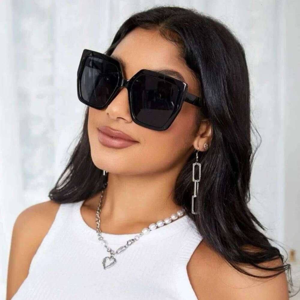 Vintage Oversized Square Sunglasses Women For Men Classic Big Frame Trending Sun Glasses UV400 Luxury Brand Designer Eyeglasses H260202