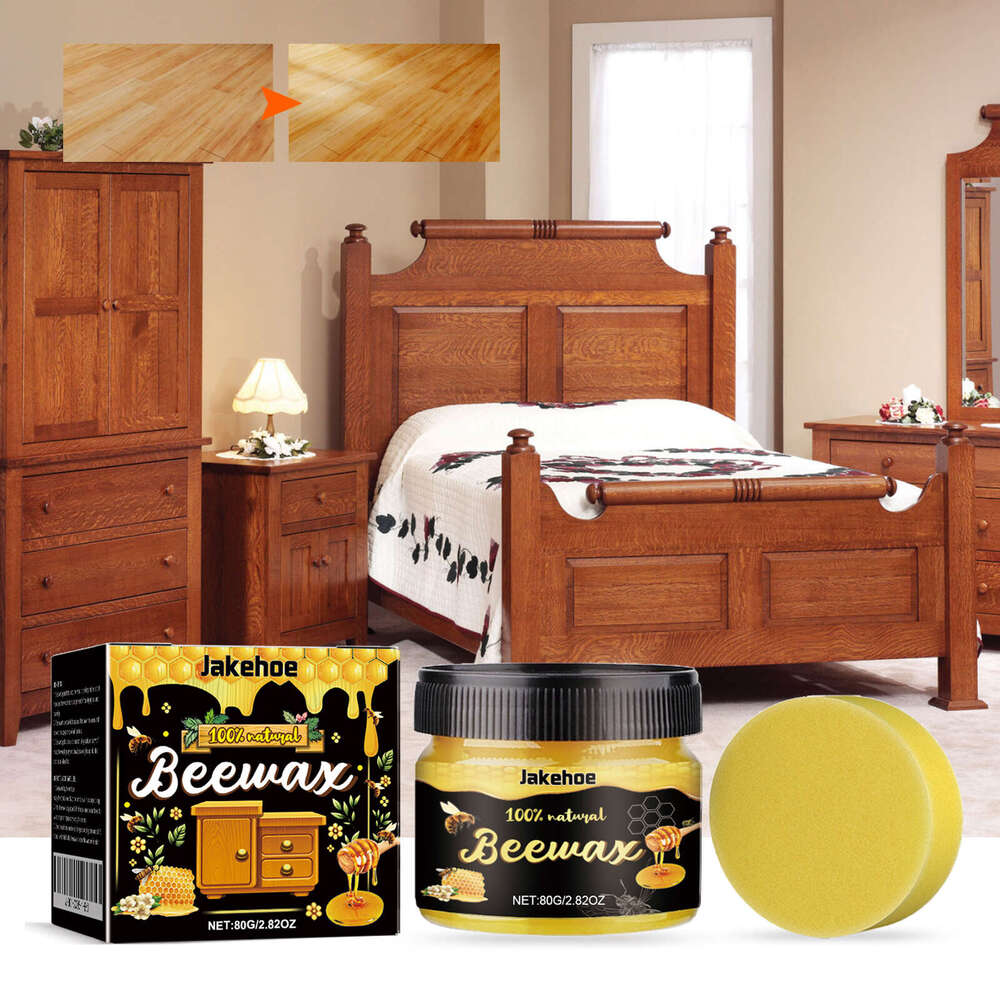 Beeswax Floor Polishing Brightening Care Wood Furniture Stain Removal Cleaning Wax S260202
