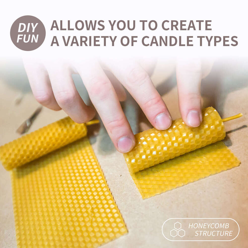 Christmas Atmosphere Creative Honeycomb Candle Pure Beeswax Roll Wax Sheets Raw Materials S260202