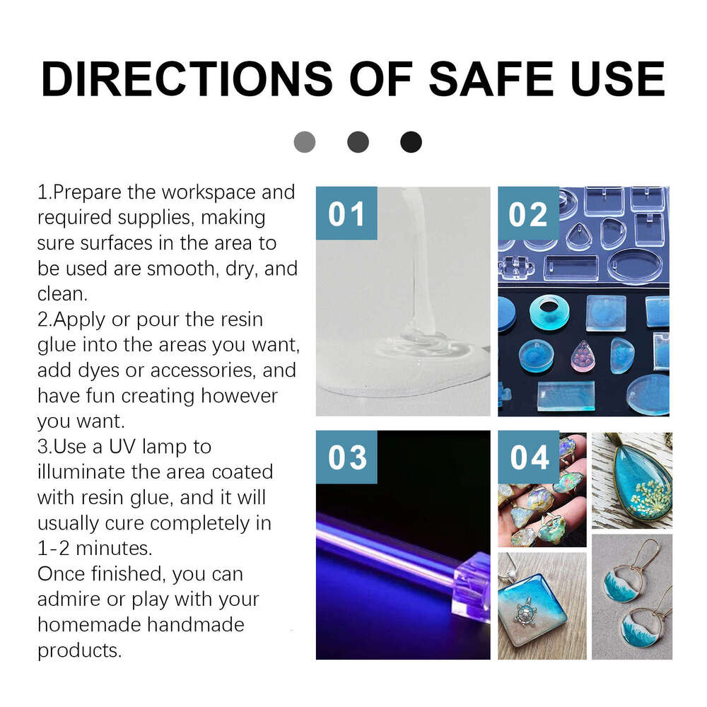 Dowmoo Creative Resin Glue Crafts High Transparency UV Fast Drying Curing Crystal Epoxy S260202