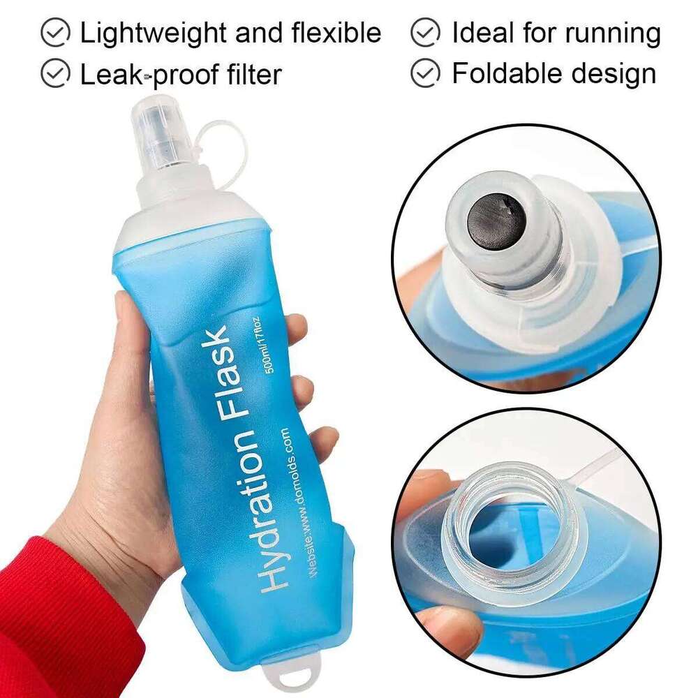 2Pack 250ML Hyration Soft Flask TPU Running Water Bottle Z260202
