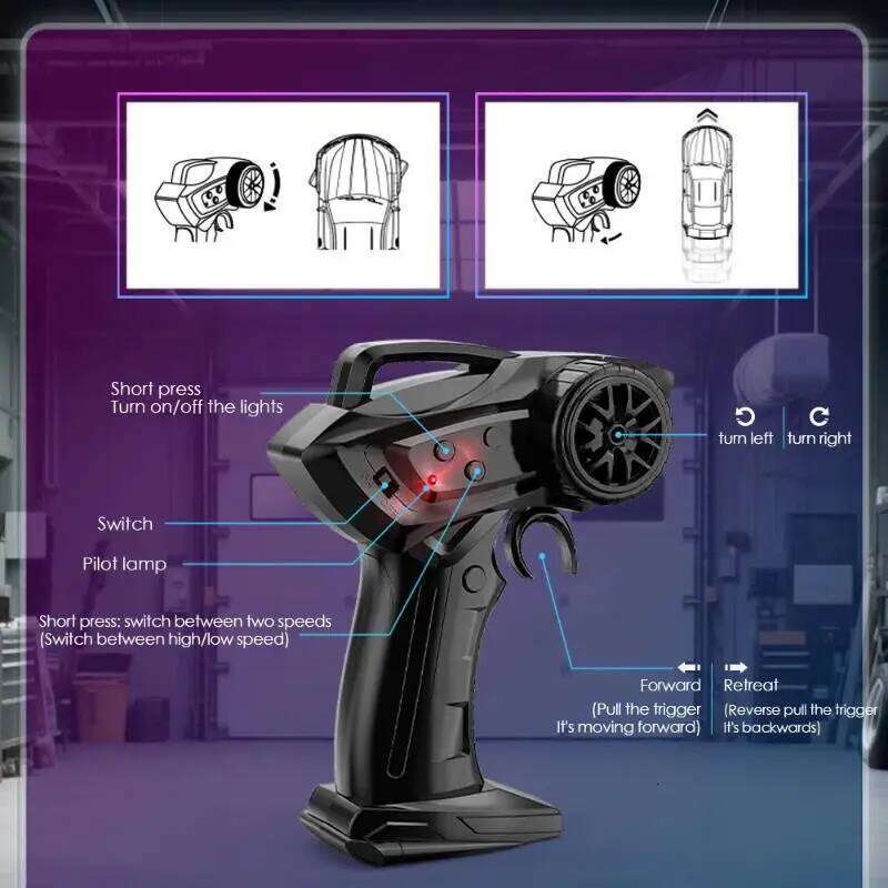 Rechargeable Mini Drift Car Toy, 1:64 Scale 4WD Racer Ready to Gift, Exciting Holiday Present for Kids & Racing Fans Y260131